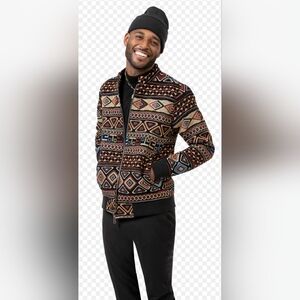 Kent & Clark NWT Men’s Multi Color Aztec Print Bomber Jacket size medium